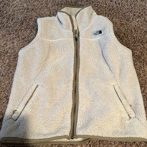 The North Face - women’s large oatmeal vest (EUC)